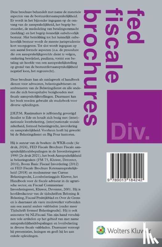  - Bestuurdersaansprakelijkheid