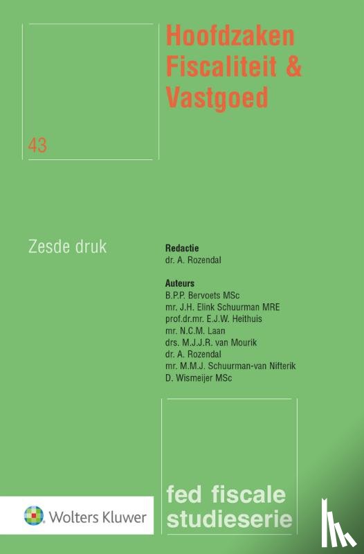  - Hoofdzaken Fiscaliteit & Vastgoed