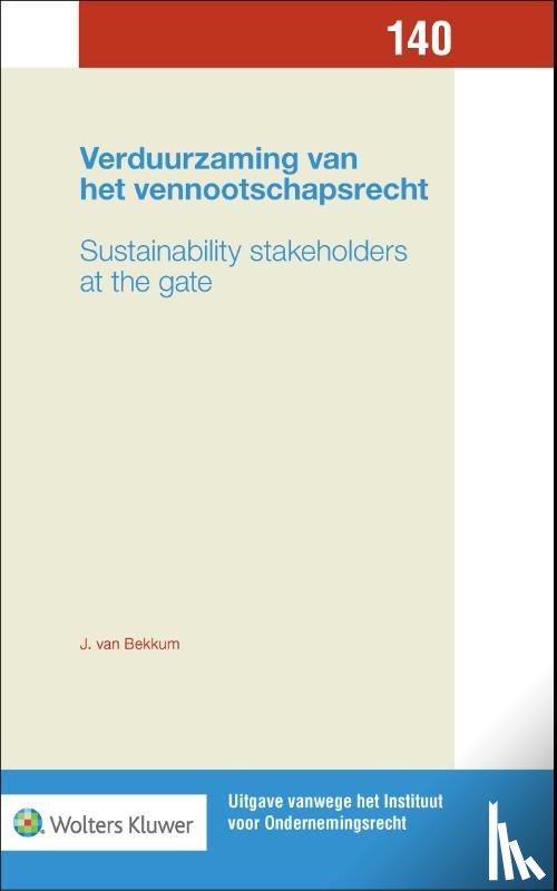  - Verduurzaming van het vennootschapsrecht