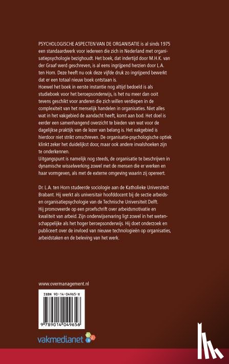 Horn, L.A. ten - Psychologische aspecten van de organisatie