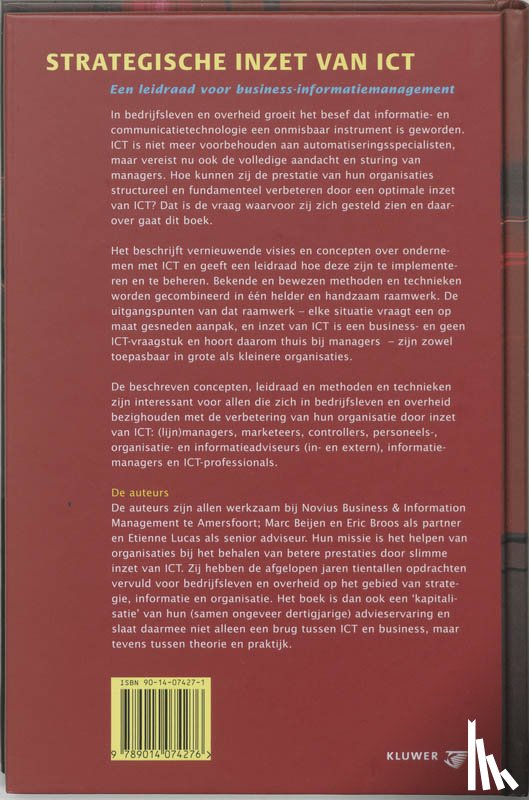 Beijen, M., Broos, E., Lucas, E. - Strategische inzet van ICT
