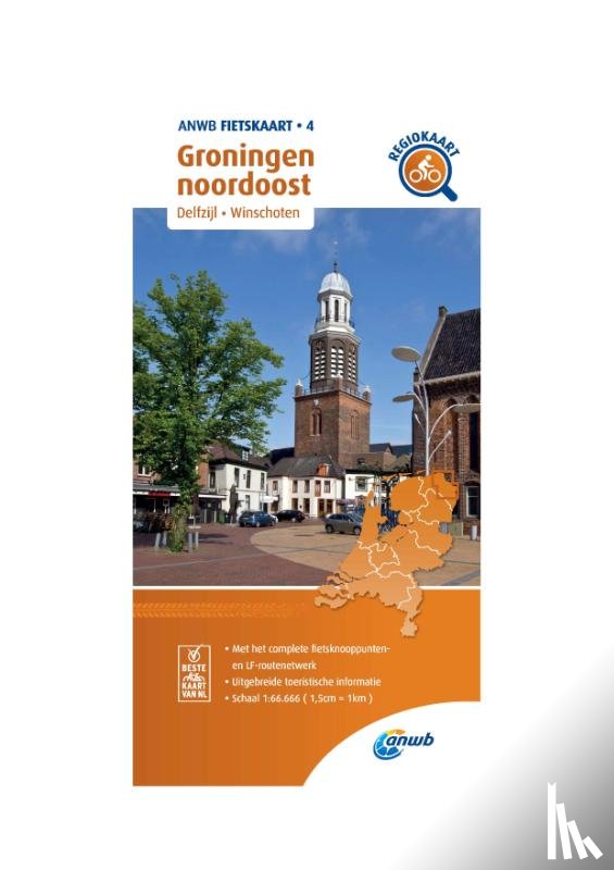 ANWB - Fietskaart Groningen noordoost 1:66.666