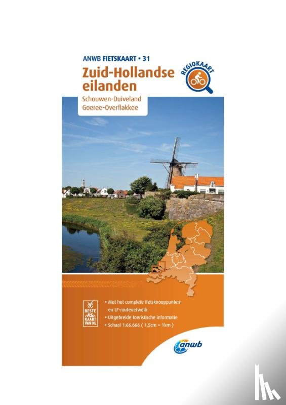 ANWB - Fietskaart Zuid-Hollandse eilanden 1:66.666