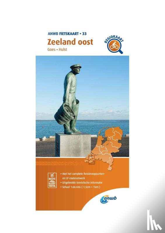 ANWB - Fietskaart Zeeland oost 1:66.666