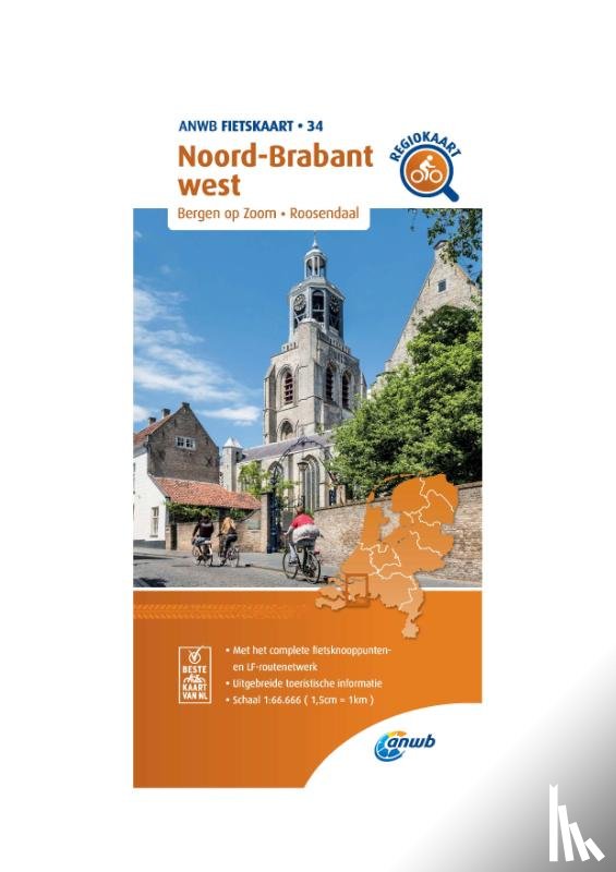ANWB - Fietskaart Noord-Brabant west 1:66.666