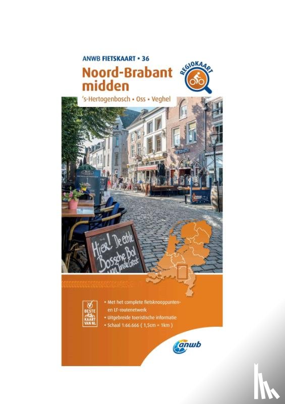 ANWB - Fietskaart Noord-Brabant midden 1:66.666