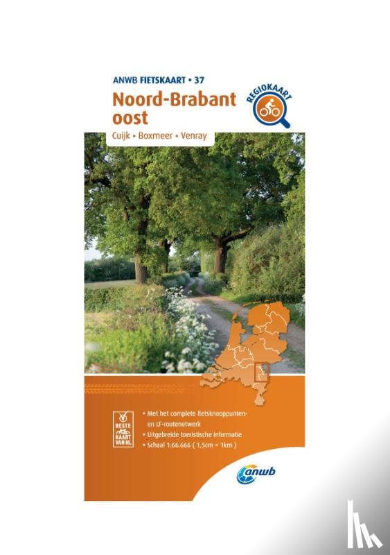 ANWB - Fietskaart Noord-Brabant oost 1:66.666