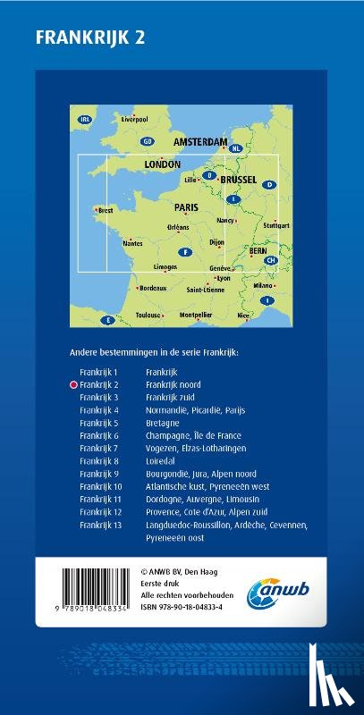  - ANWB Wegenkaart Frankrijk 2. Frankrijk Noord