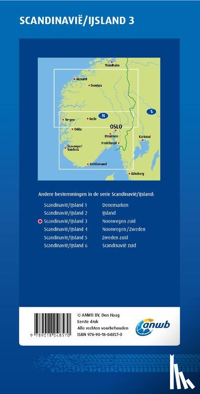  - ANWB Wegenkaart Scandinavië/IJsland 3. Noorwegen-Zuid