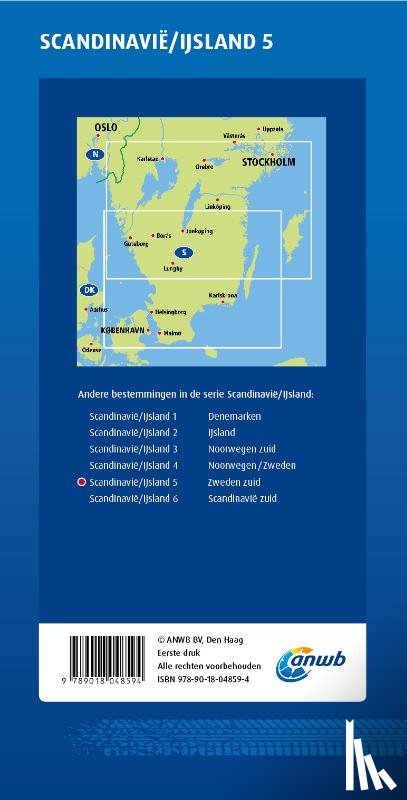  - ANWB Wegenkaart Scandinavië/IJsland 5. Zweden-Zuid