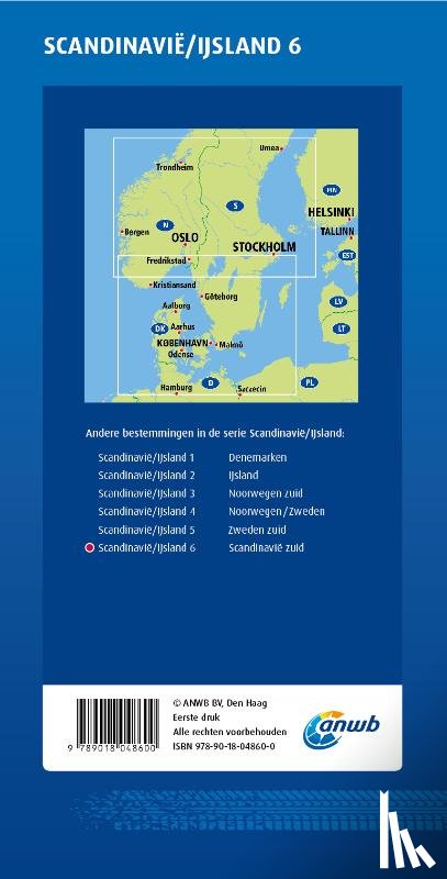  - ANWB*Wegenkaart Scandinavië/IJsland 6. Scandinavië-Zuid