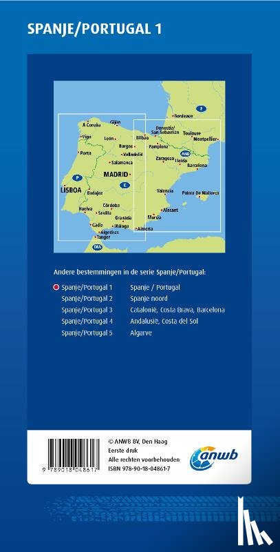  - ANWB Wegenkaart Spanje/Portugal 1. Spanje/Prtugal
