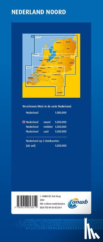 ANWB - Wegenkaart Nederland Noord
