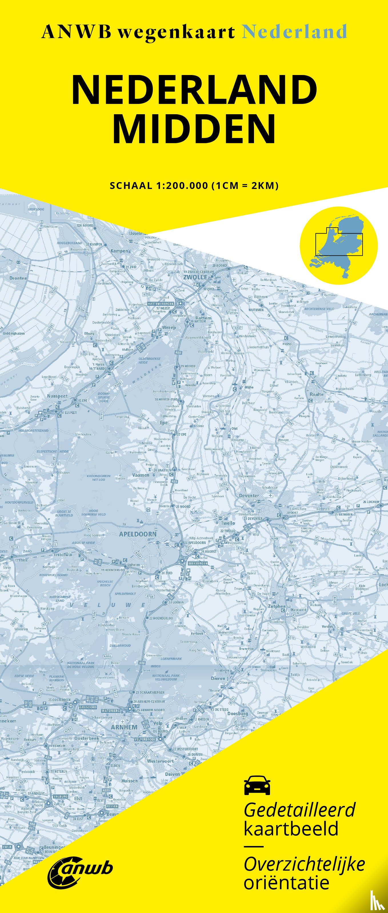 ANWB - Wegenkaart Nederland Midden