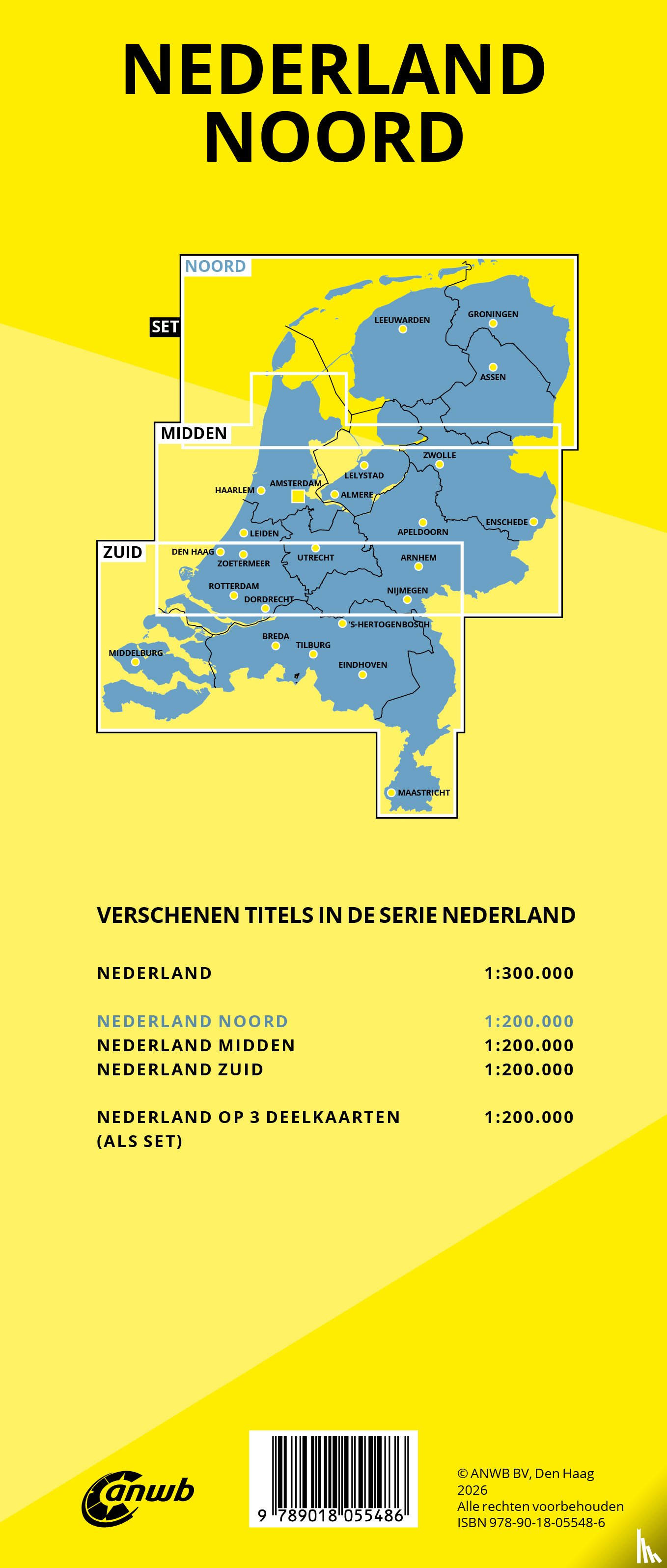 ANWB - Wegenkaart Nederland Noord