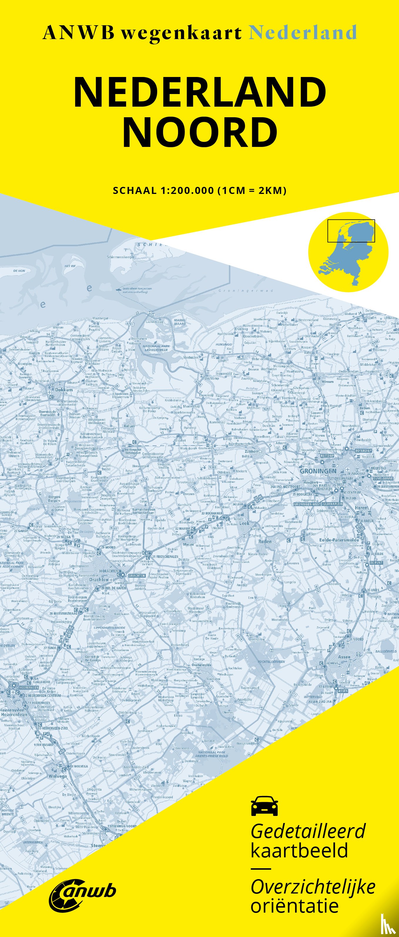 ANWB - Wegenkaart Nederland Noord