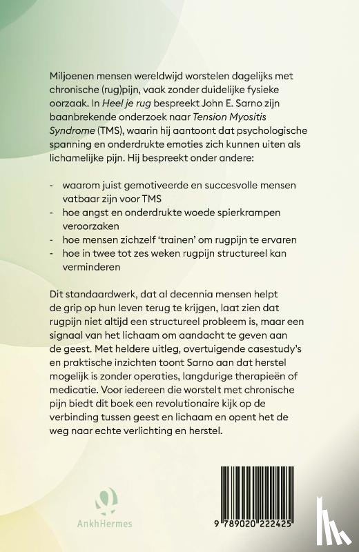 Sarno, John E. - Heel je rug