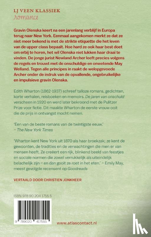 Wharton, Edith - De jaren van onschuld