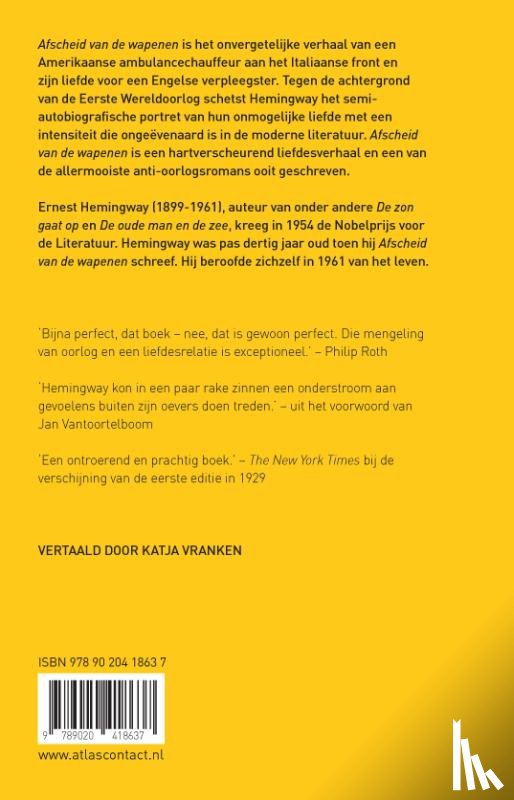 Hemingway, Ernest - Afscheid van de wapenen