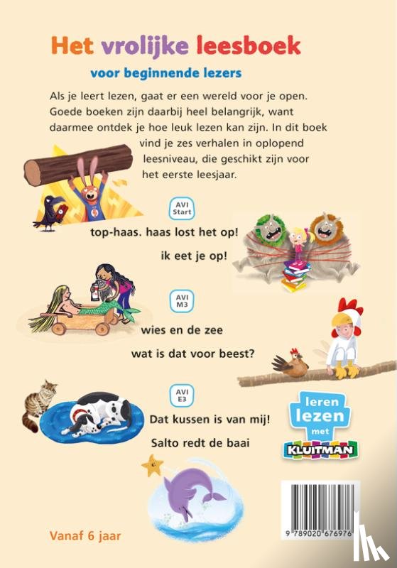 Dijkstra, Lida, Bon, Annemarie, Witte, Marianne, Frins, Ilia, Jetten, Gertrud, Rempt, Fiona - Het vrolijke leesboek voor beginnende lezers
