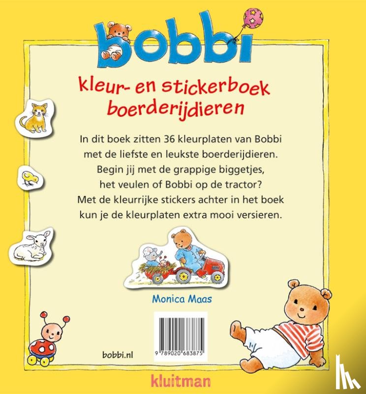 Maas, Monica - Kleur- en stickerboek boerderijdieren