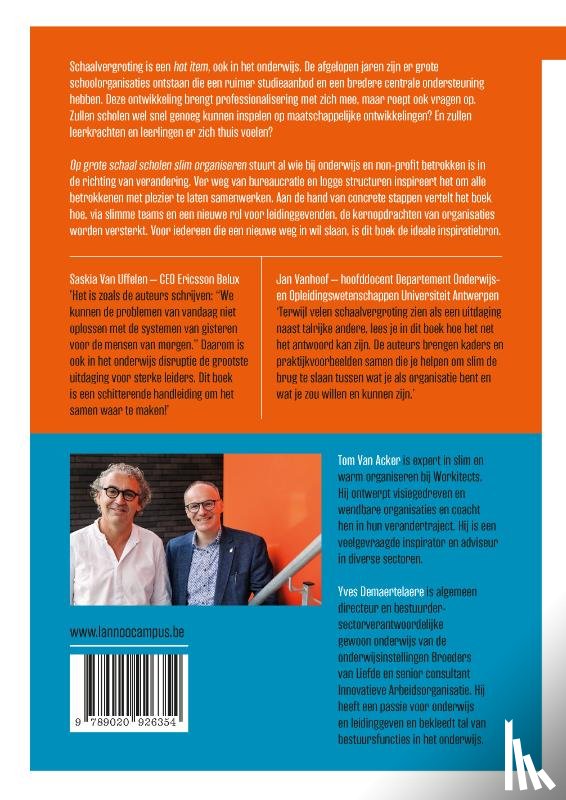 Acker, Tom Van, Demaertelaere, Yves - Op grote schaal scholen slim organiseren