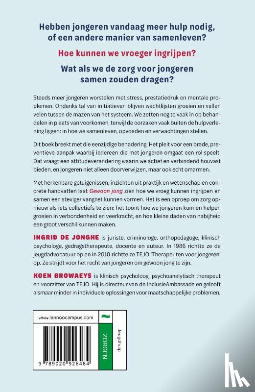 Jonghe, Ingrid De, Browaeys, Koen - Gewoon jong