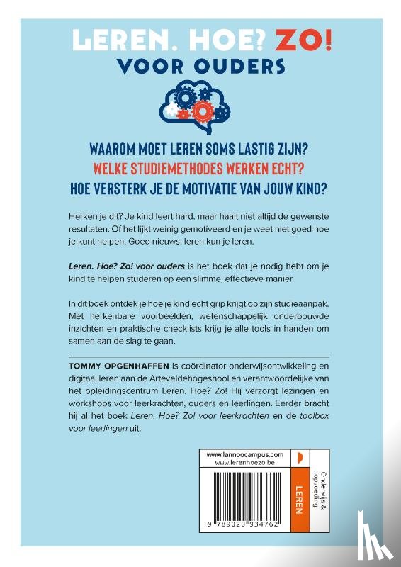 Opgenhaffen, Tommy - Leren. Hoe? Zo! Voor ouders