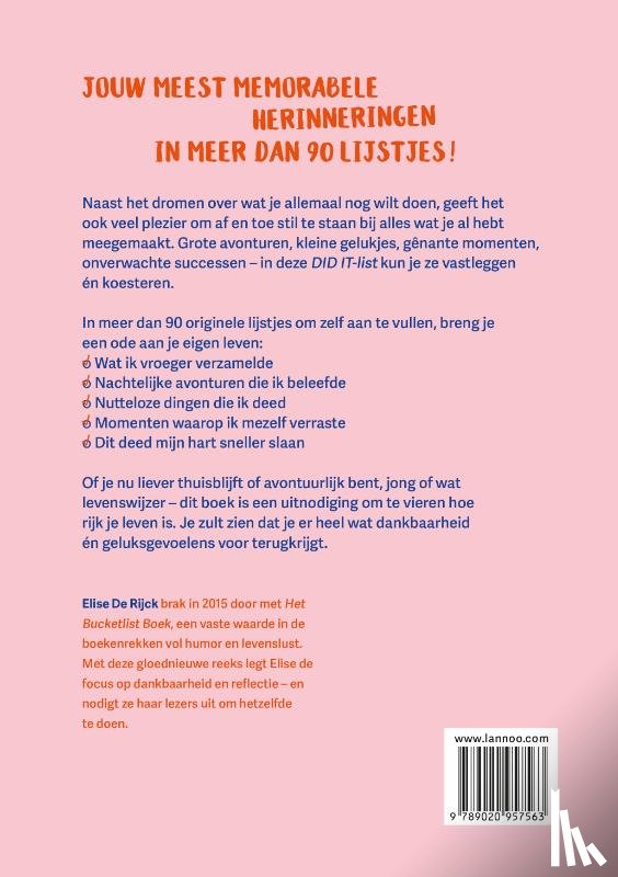 Rijck, Elise De - Did it list
