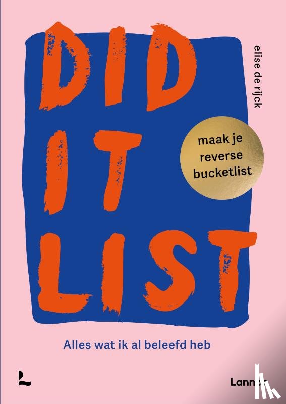 Rijck, Elise De - Did it list: maak je reverse bucketlist