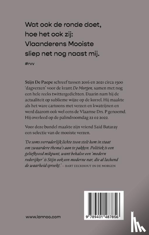 Paepe, Stijn De - De mooiste dagverzen