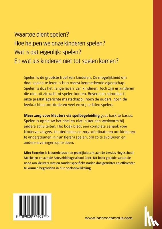 Fournier, Miet - Meer zorg voor kleuters via spelbegeleiding
