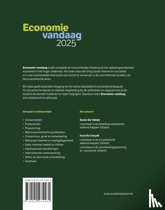 Cnuydt, Ivan De, Velder, Sonia De - Economie Vandaag 2025