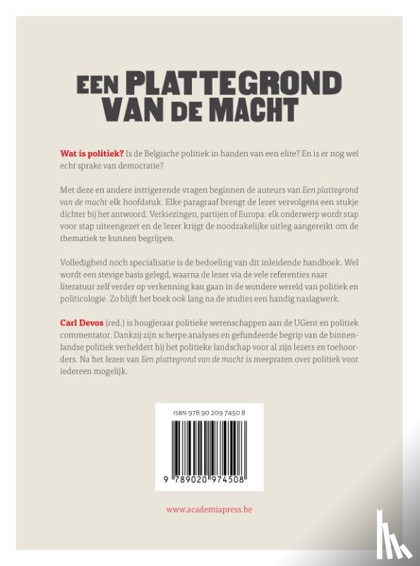 Devos, Carl - Een plattegrond van de macht 2025