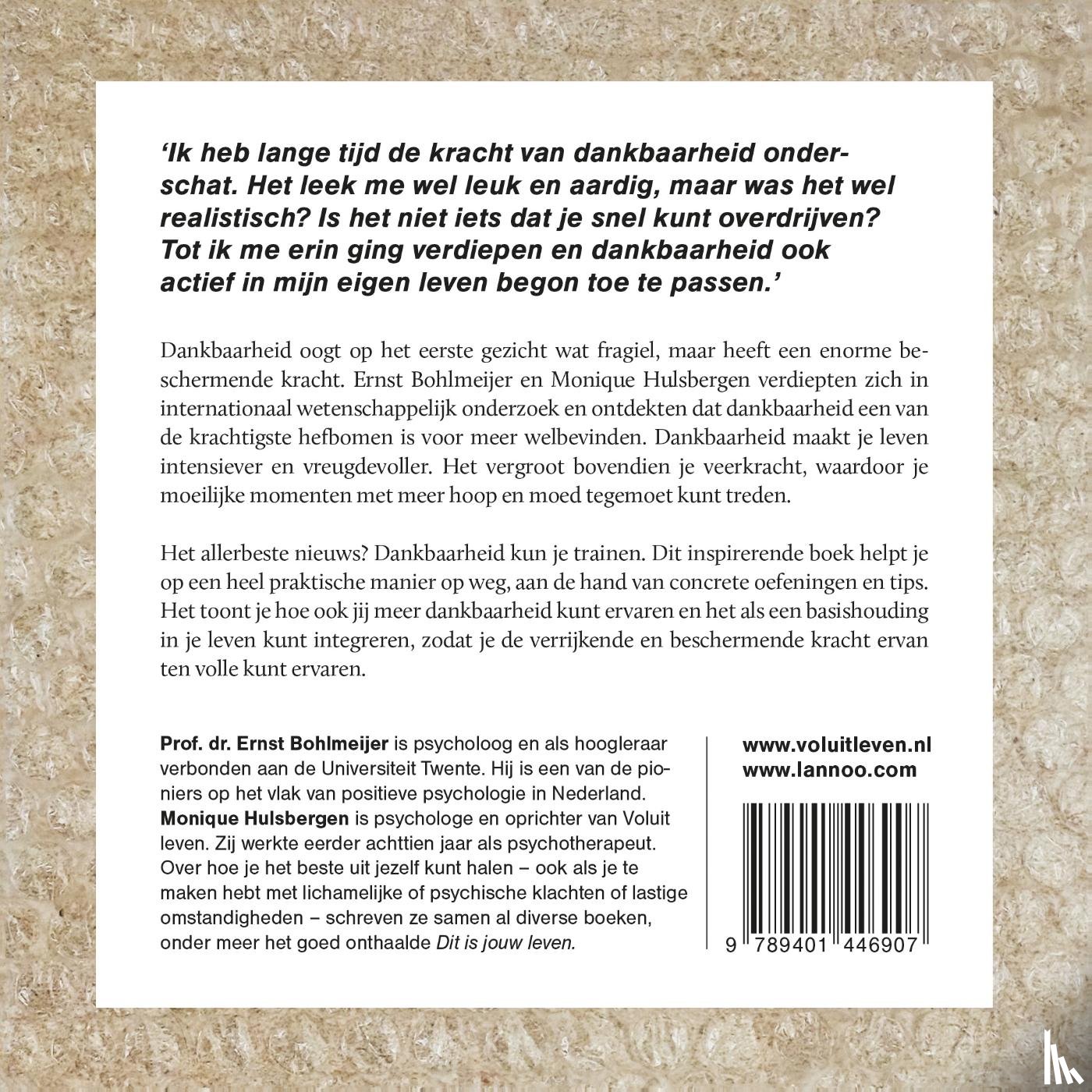 Bohlmeijer, Ernst, Hulsbergen, Monique - De kracht van dankbaarheid
