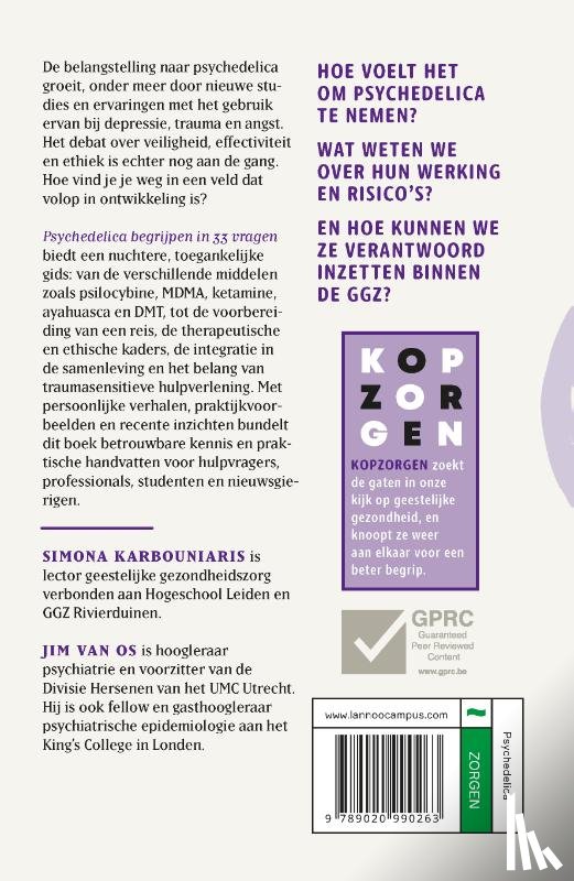 Karbouniaris, Simona, Os, Jim van - Kopzorgen. Psychedelica begrijpen