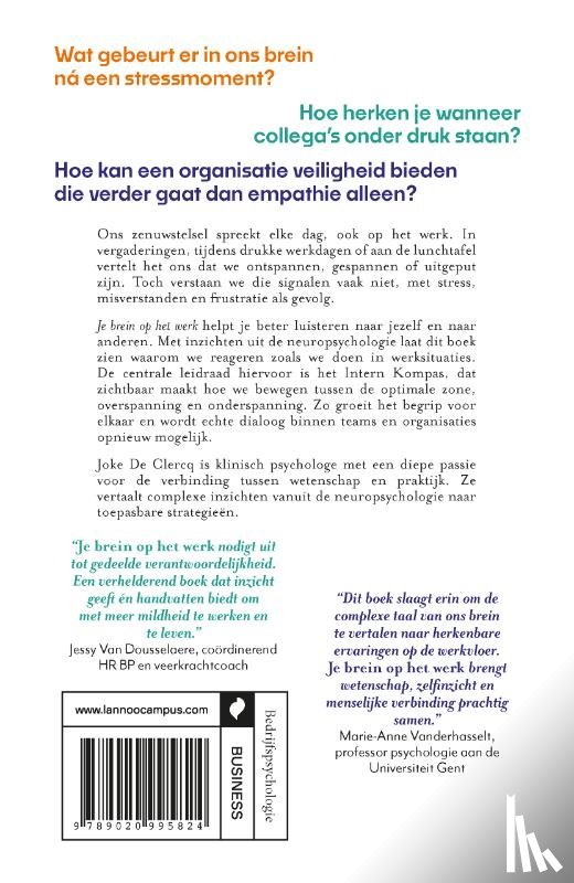 Clercq, Joke De - Je brein op het werk
