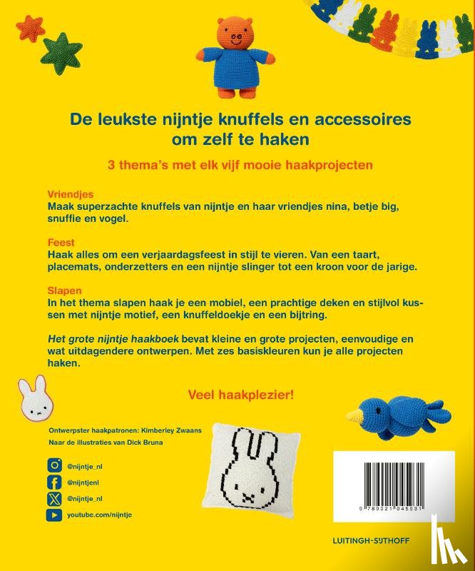 Bruna, Dick, Zwaans, Kimberley - het grote nijntje haakboek