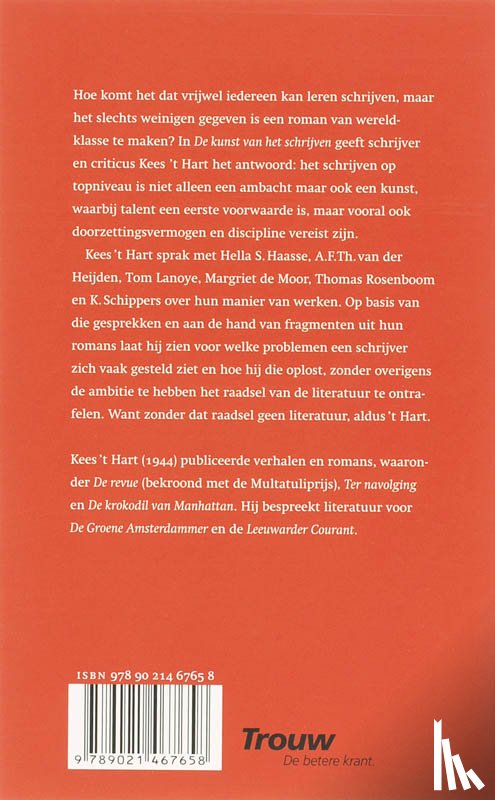 Hart, Kees 't - De kunst van het schrijven