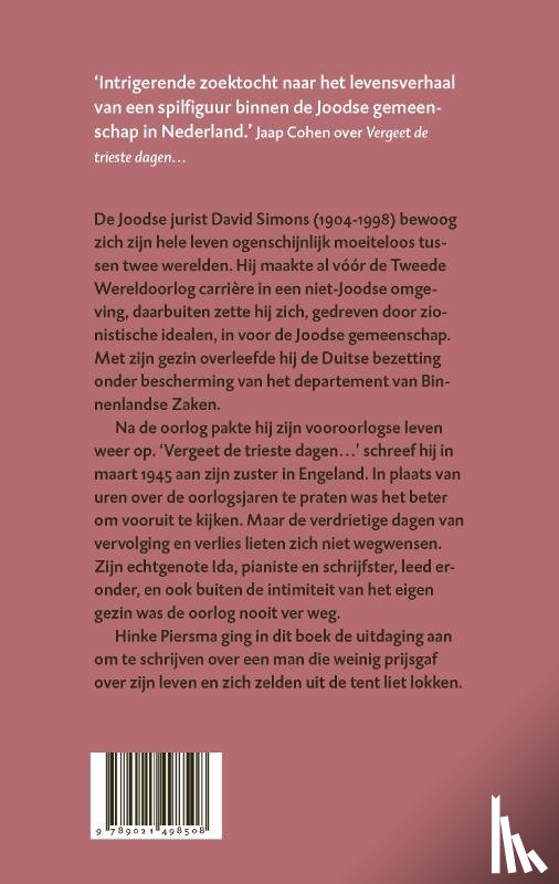 Piersma, Hinke - Vergeet de trieste dagen…