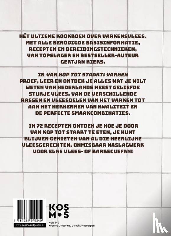 Kiers, Gertjan, Helm, Inge van der - Van kop tot staart: varken