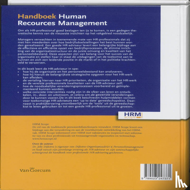 Dijkstra, Jelle - Handboek Human Resources Management