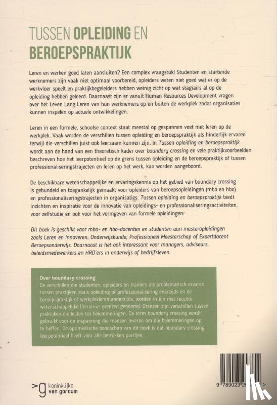 Bakker, Arthur, Zitter, Ilya, Beausaert, Simon, Bruijn, Elly de - Tussen opleiding en beroepspraktijk