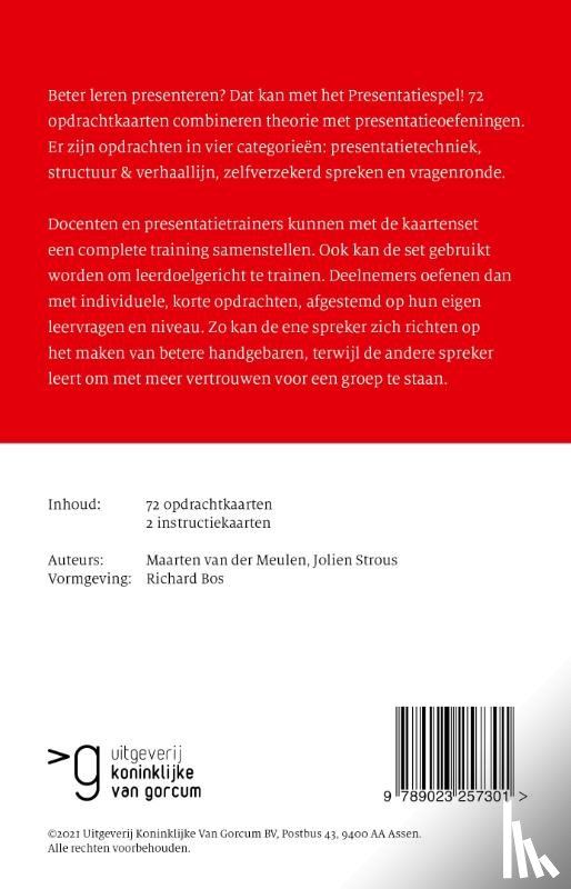 Meulen, Maarten van der, Strous, Jolien - Presentatiespel
