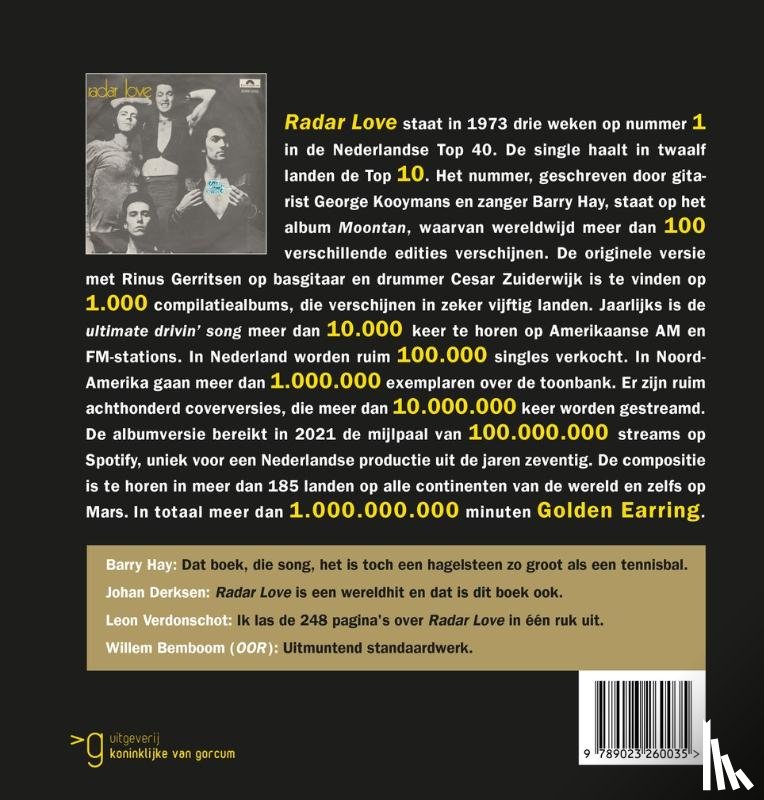 Orriëns, Patrick, Rutten, Cees van, Sander, Jan, Steenmeijer, Maarten - Radar Love 50 jaar