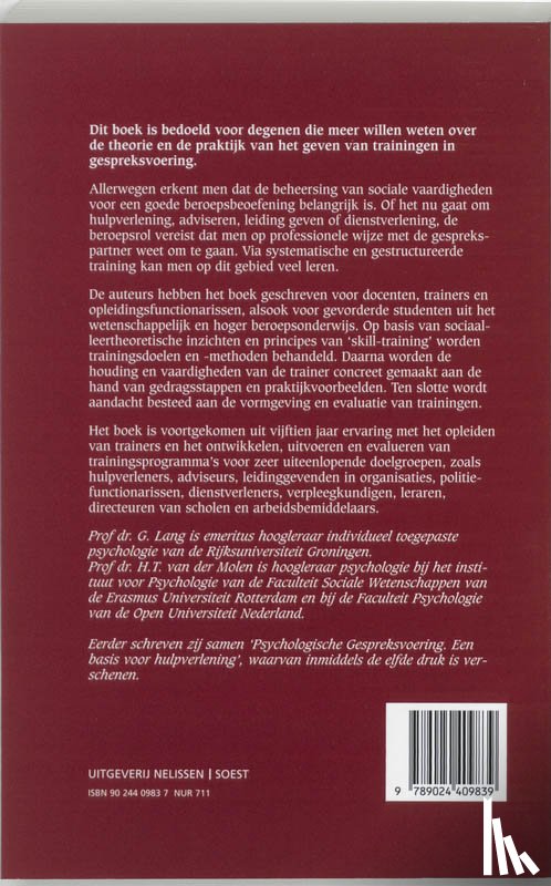 Lang, G., Molen, H.T. van der - Methodiek van gesprekstraining