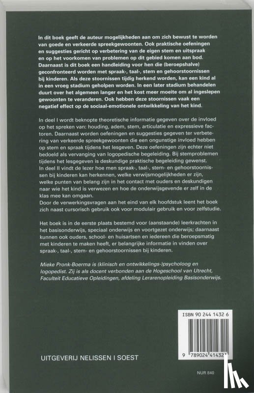 Pronk-Boerma, M. - Logopedie voor onderwijsgevenden