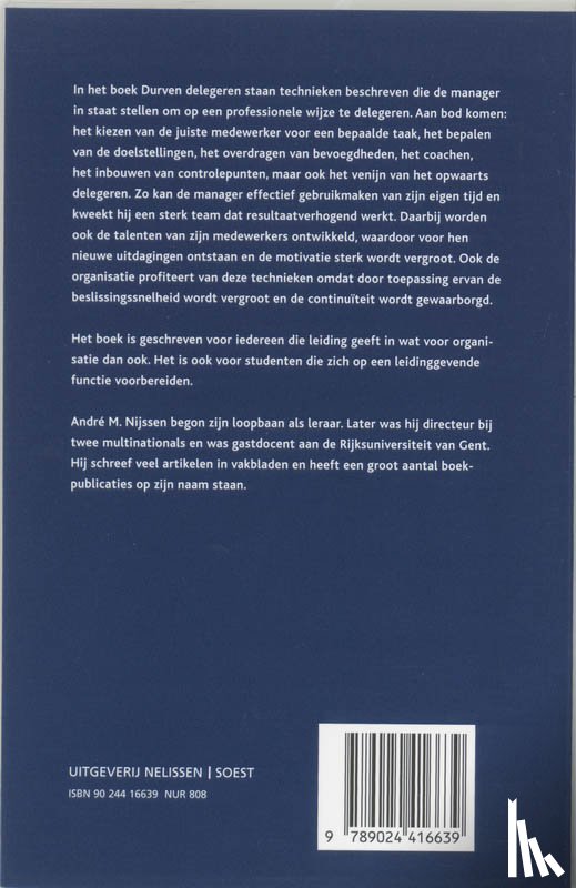 Nijssen, A.M. - Durven delegeren