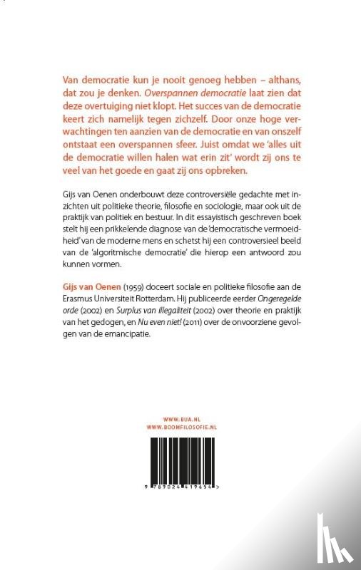 Oenen, Gijs van - Overspannen democratie