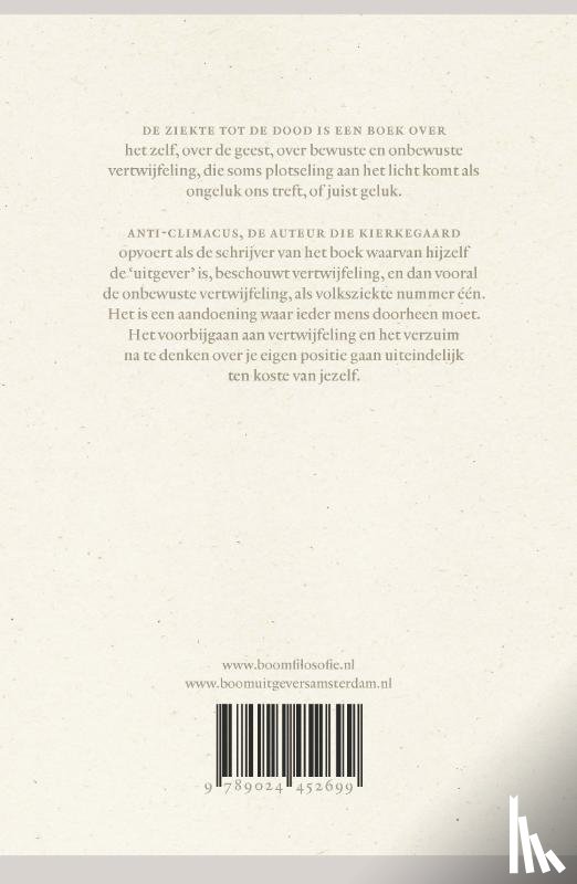 Kierkegaard, Soren - De ziekte tot de dood
